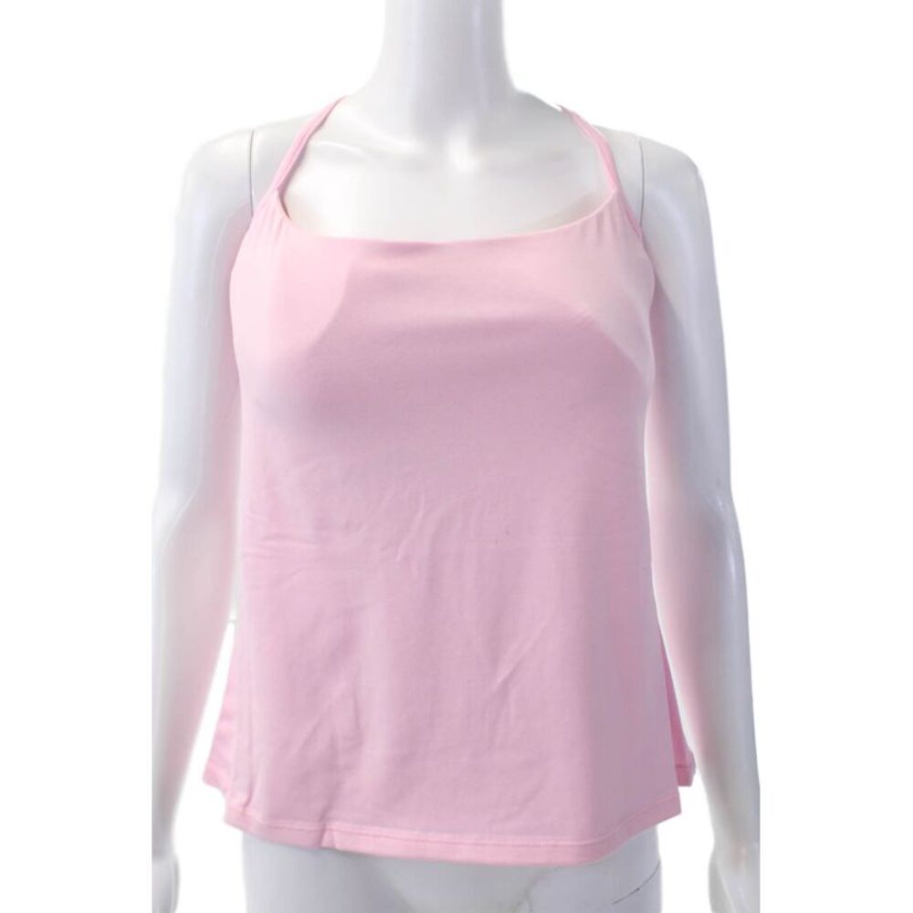 Vestiny Womens Cotton Built In Support Underwired Camisole Top Pink Size 38FF